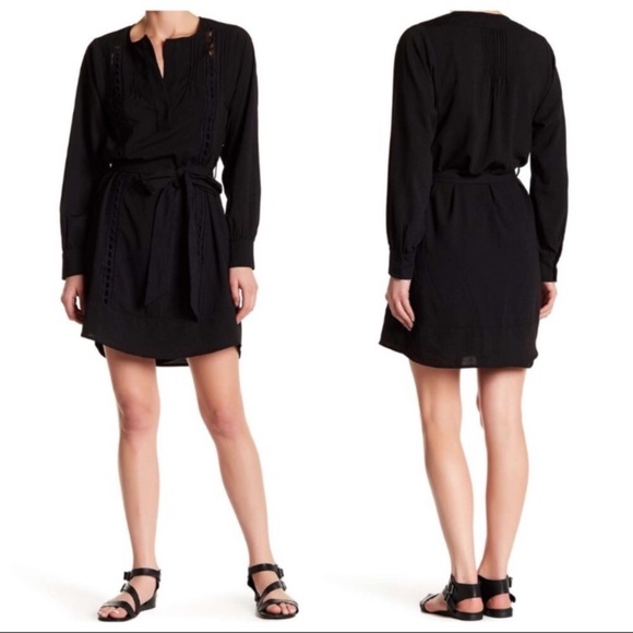 Adelyn Rae Black Tie-Waist Shirtdress - Picture 2 of 7